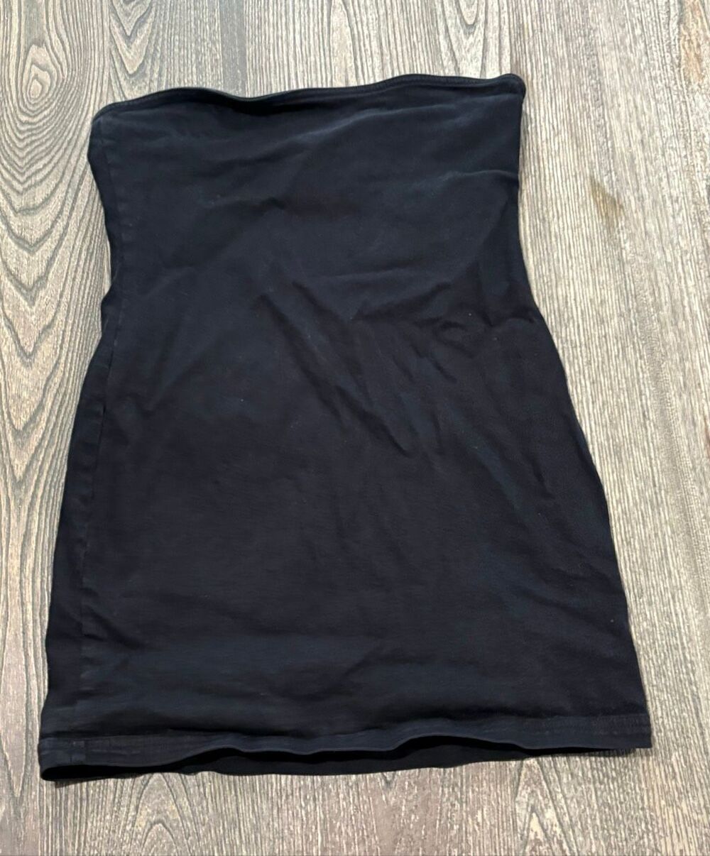Zara | Dresses | Zara Womens Tube Dress Strapless Bodycon Mini Slipon Stretch Black Size M